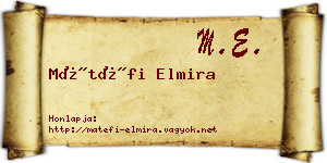 Mátéfi Elmira névjegykártya